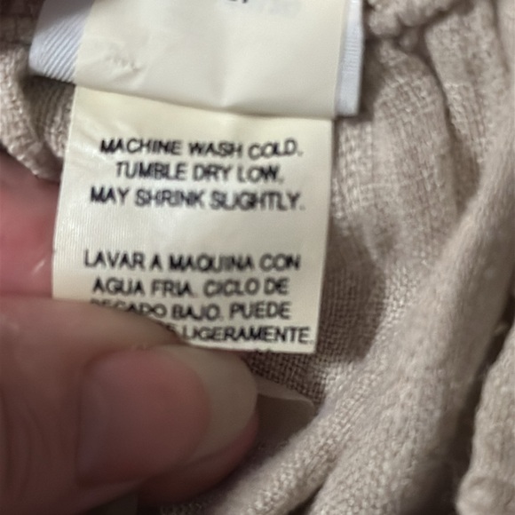 Eileen Fisher Long Linen Skirt Side Slits Elastic Waistband Lagonlook Coastal M - Picture 3 of 7